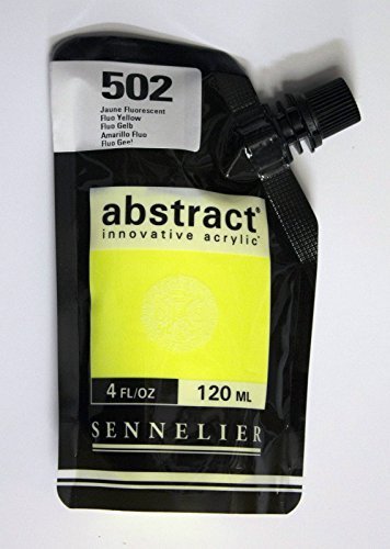Image of Akrylfärg Sennelier Abstract 120ml Fluo Yellow 502 (3F) 121121502 3046450042754