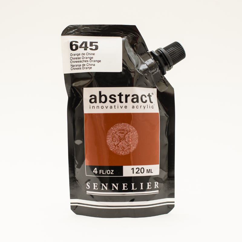Image of Akrylfärg Sennelier Abstract 120ml Chinese Orange 645 (3F) 121121645 3046451884674