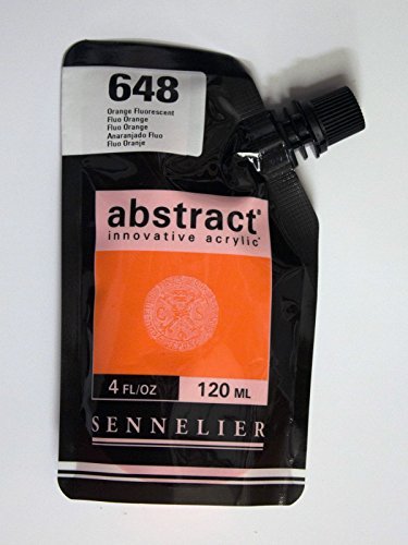 Image of Akrylfärg Sennelier Abstract 120ml Fluo Orange 648 (3F) 121121648 3046450042792