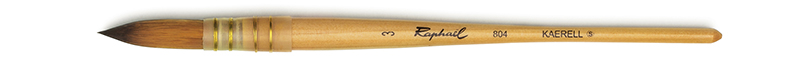 Image of Syntetpensel Raphael Kaerell "S" Orange Spetsig mopp St 3  (3F) 804003 3046450086048