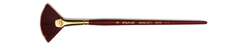 Image of Syntetpensel Raphael Sepia Deco Solfjäder st 8 (5F) 8570008 3046450225034