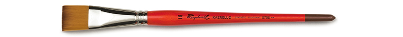 Image of Syntetpensel Raphael Kaerell "S" Orange Flat St 18  (2F) 8796018 3046450056171