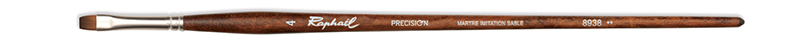 Image of Syntetpensel Raphael Precision 8938 Flat kort  LH st 4 (5F) 8938004 3046450035558