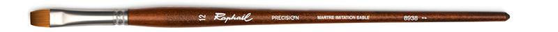 Image of Syntetpensel Raphael Precision 8938 Flat kort  LH st 12 (5F) 8938012 3046450035572
