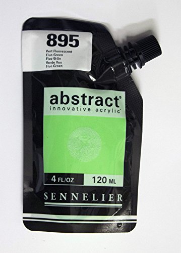 Image of Akrylfärg Sennelier Abstract 120ml Fluo Green 895 (3F) 121121895 3046450042822