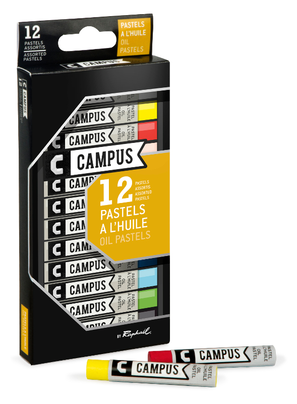 Image of Oljepastellset Campus 12 sorterade kritor (6F) 61120 3046450019862