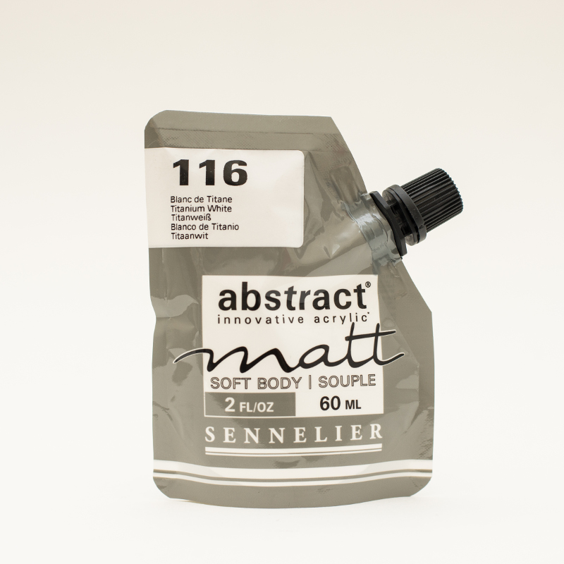 Image of Akrylfärg Sennelier Abstract Matt 60 ml Titanium White 116 (3F) 121201116 3046451890705