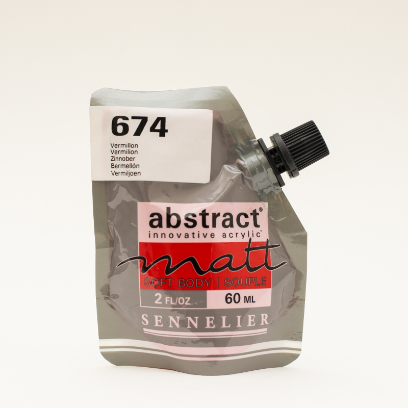 Image of Akrylfärg Sennelier Abstract Matt 60 ml Vermilion 674 (3F) 121201674 3046451890774