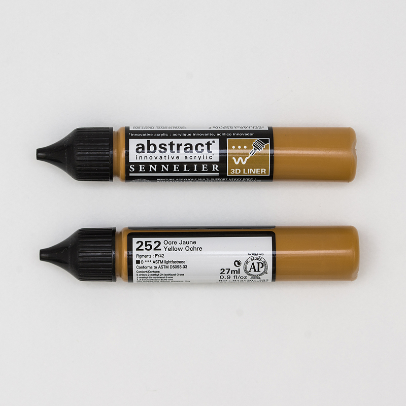 Image of Akrylfärg Sennelier Abstract Liners 27ml Yellow Ochre 252 (3F) 121301252 3046451891122