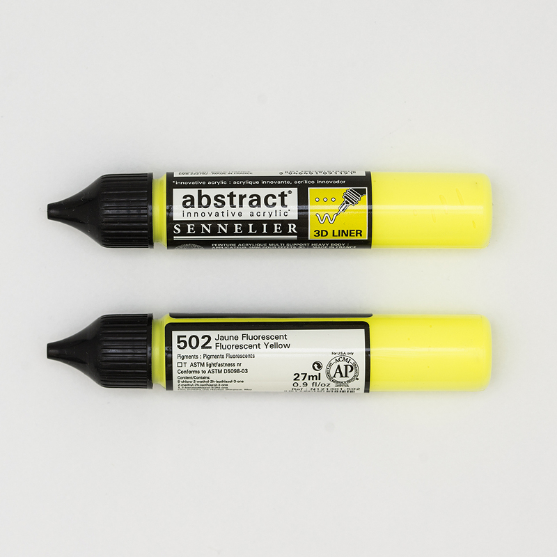 Image of Akrylfärg Sennelier Abstract Liners 27ml Fluo Yellow 502 (3F) 121301502 3046451891191