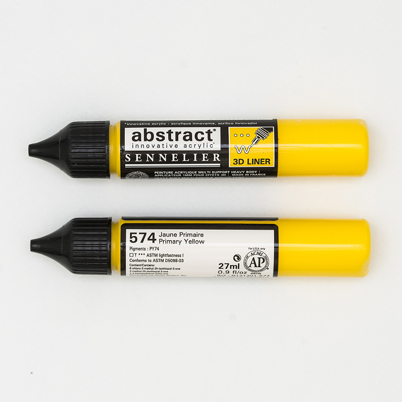 Image of Akrylfärg Sennelier Abstract Liners 27ml Primary Yellow 574 (3F) 121301574 3046451890996