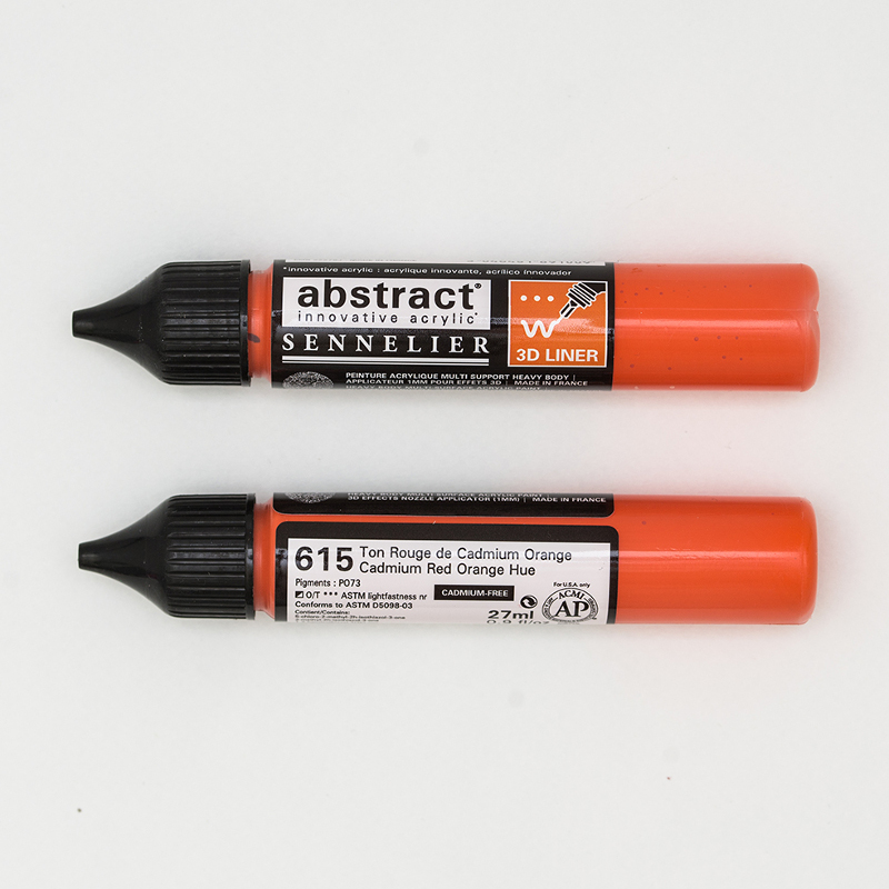 Image of Akrylfärg Sennelier Abstract Liners 27ml Cadmium Red Orange hue 615 (3F) 121301615 3046451891009