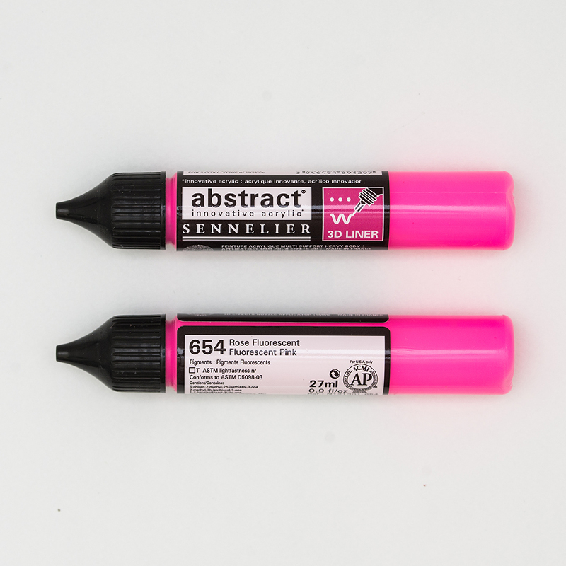 Image of Akrylfärg Sennelier Abstract Liners 27ml Fluo Pink 654 (3F) 121301654 3046451891207