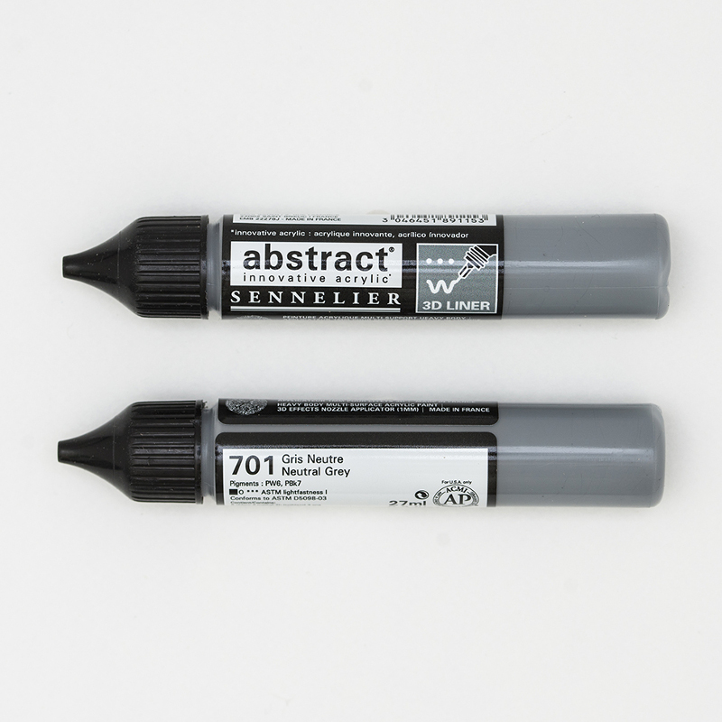 Image of Akrylfärg Sennelier Abstract Liners 27ml Neutral Grey 701 (3F) 121301701 3046451891153