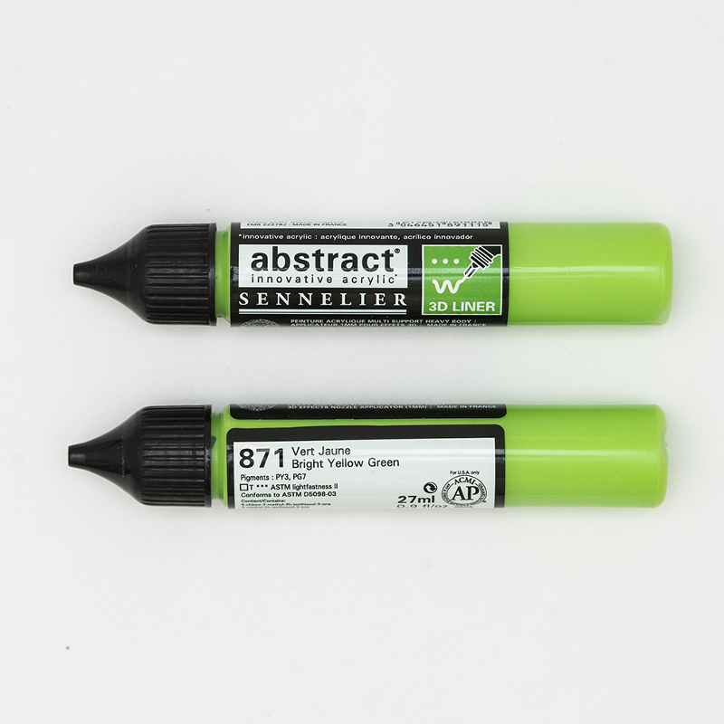 Image of Akrylfärg Sennelier Abstract Liners 27ml Bright Yellow Green 871 (3F) 121301871 3046451891115