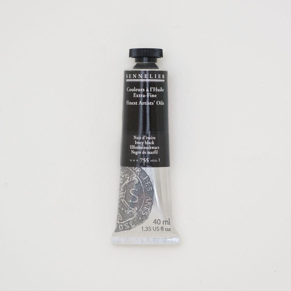Image of Oljefärg Sennelier 40 ml>S1-Ivory black (3F) 130411755 3046450460183