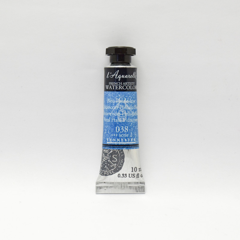Image of Akvarellfärg Sennelier 10ml tub Iridescent Phthalo Blue 038 (3F) 131501038 3046451946488