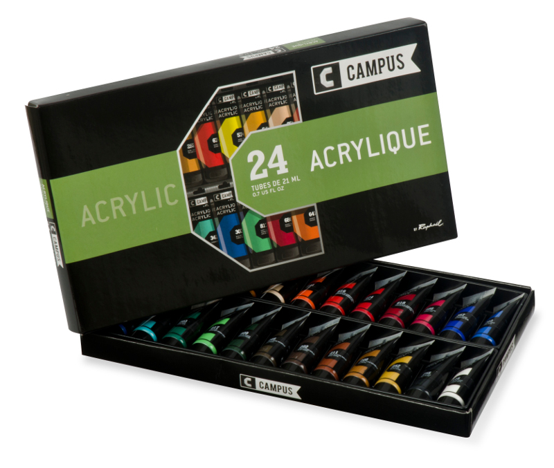 Image of Akrylfärgset Campus 24x21ml tuber 13172100 3046450021995