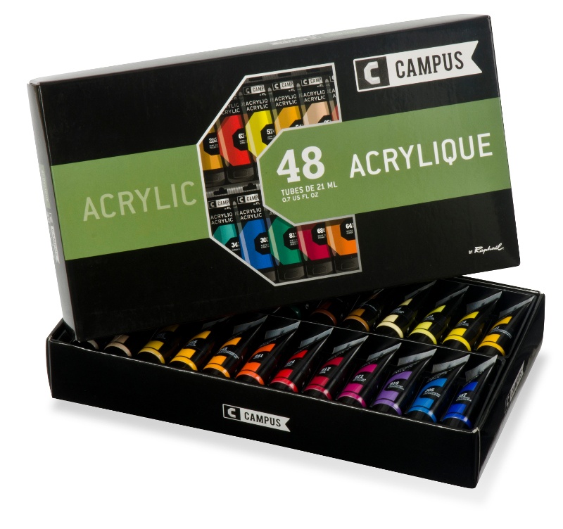 Image of Akrylfärgset Campus 48x21ml tuber 13172200 3046450022008