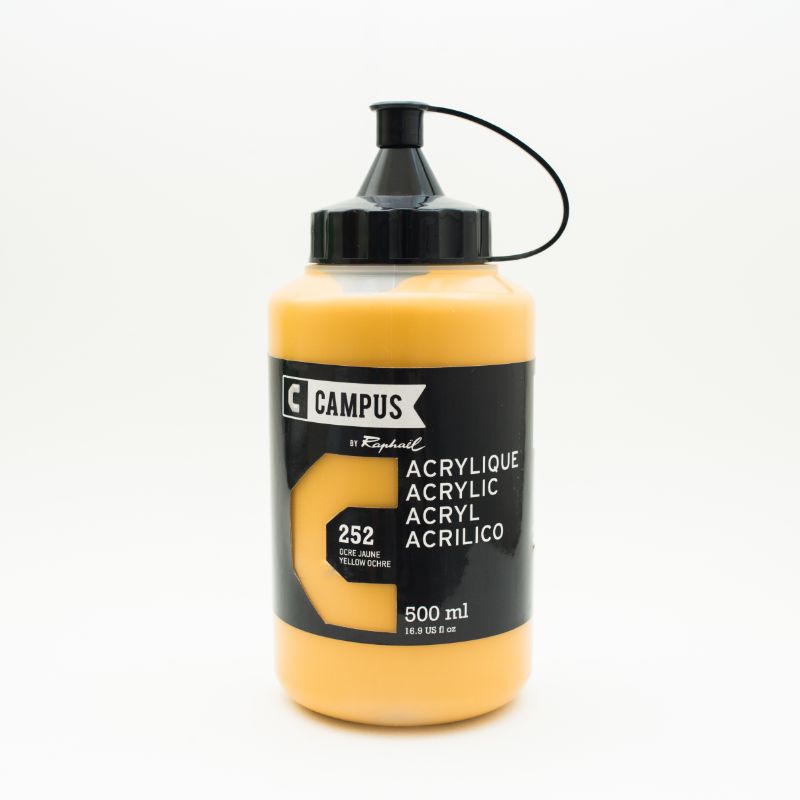 Image of Akrylfärg Campus 500ml Yellow ochre 252 131761252 3046450023227