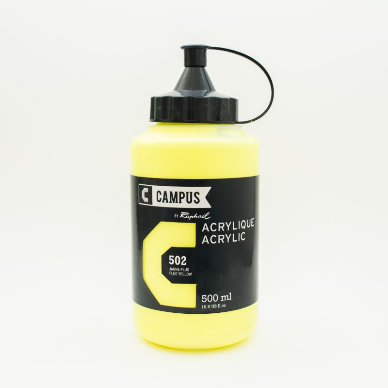 Image of Akrylfärg Campus 500ml Fluo yellow 502 131761502 3046450023449