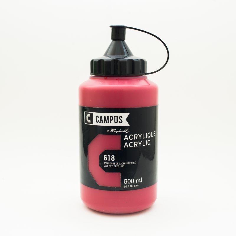 Image of Akrylfärg Campus 500ml Cadmium red deep hue 618 131761618 3046450023425
