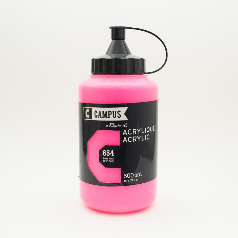Image of Akrylfärg Campus 500ml Fluo pink 654 131761654 3046450023456