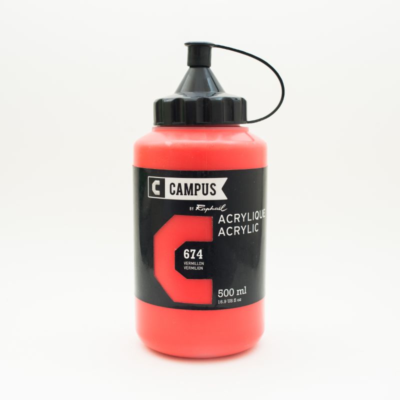 Image of Akrylfärg Campus 500ml Vermilion 674 131761674 3046450023487