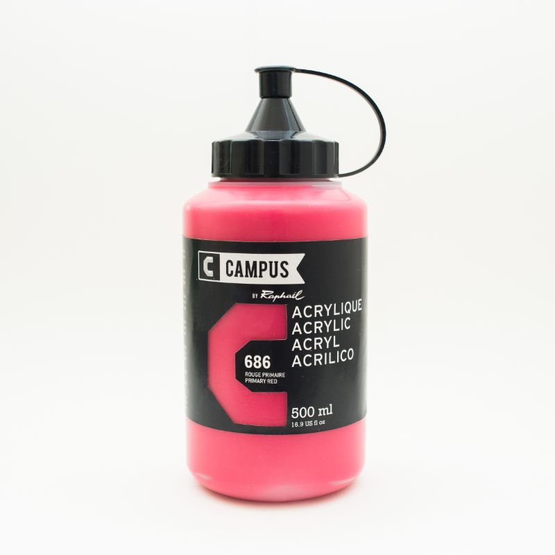 Image of Akrylfärg Campus 500ml Primary red 686 131761686 3046450023494