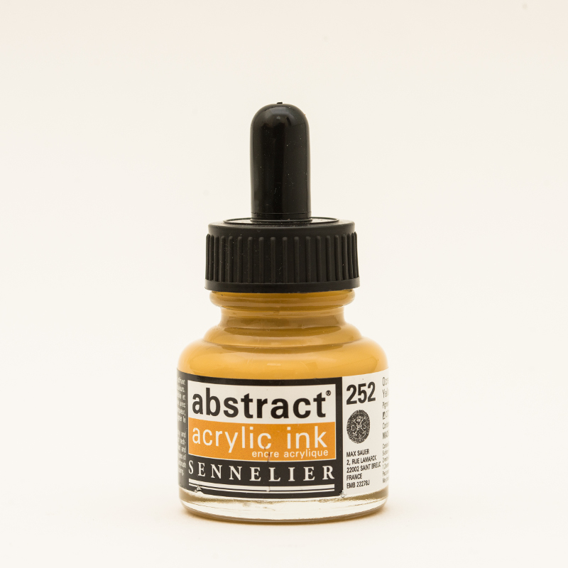 Image of Akrylfärg Sennelier Abstract Acrylic Ink 30 ml Yellow Ochre 252 (3F) 134110252 3046451891610