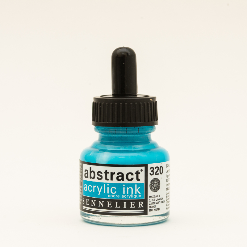 Image of Akrylfärg Sennelier Abstract Acrylic Ink 30 ml Azure Blue 320 (3F) 134110320 3046451891542