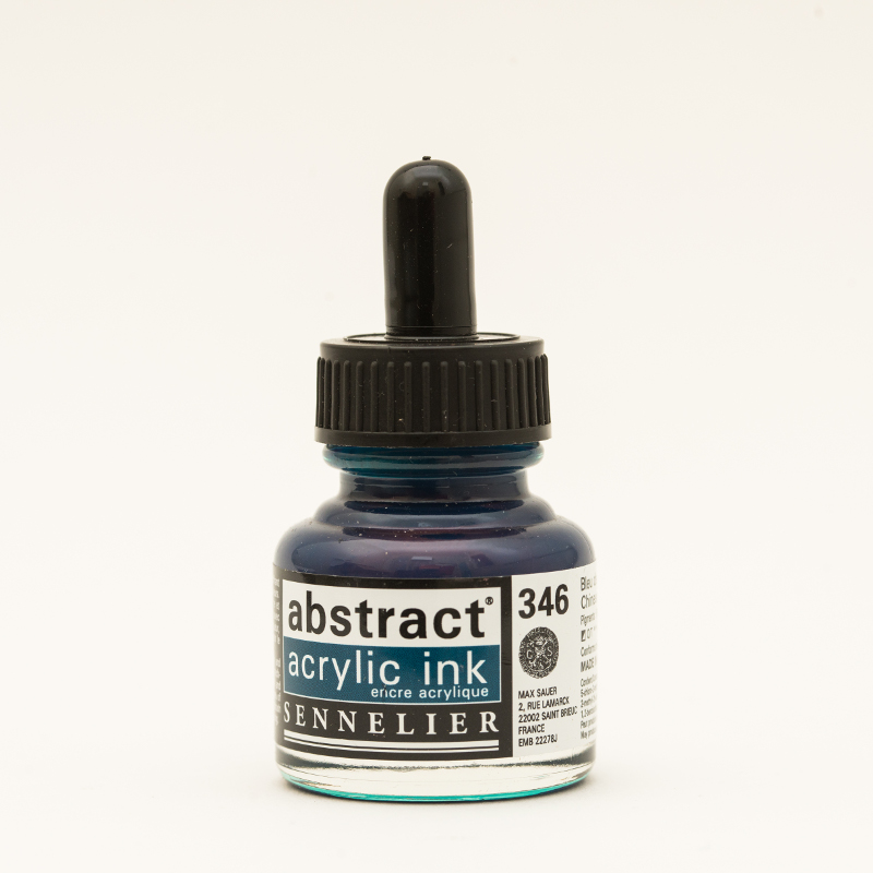 Image of Akrylfärg Sennelier Abstract Acrylic Ink 30 ml Chinese Blue 346 (3F) 134110346 3046451891535