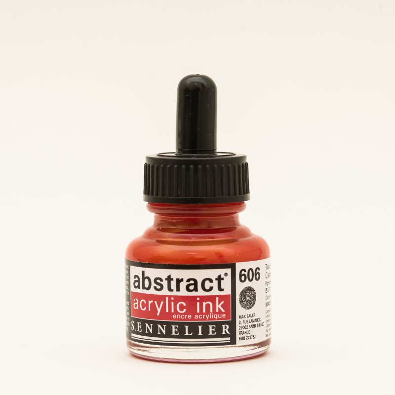 Image of Akrylfärg Sennelier Abstract Acrylic Ink 30 ml Cadmium Red deep hue 606 (3F) 134110606 3046451891436