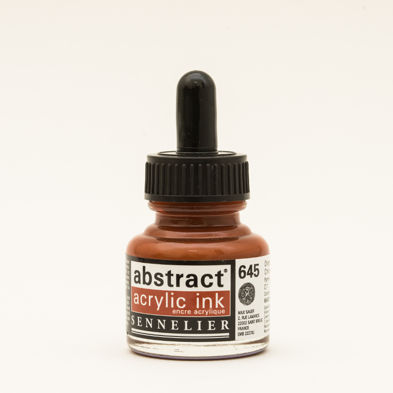 Image of Akrylfärg Sennelier Abstract Acrylic Ink 30 ml Chinese orange 645 (3F) 134110645 3046451891801