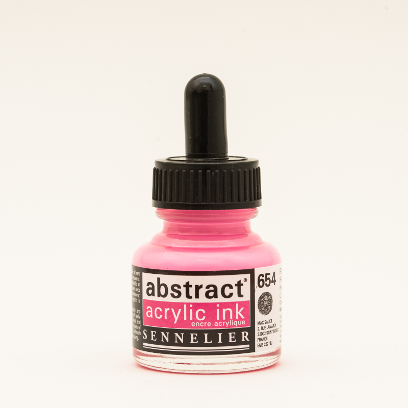 Image of Akrylfärg Sennelier Abstract Acrylic Ink 30 ml Fluo Pink 654 (3F) 134110654 3046451891757