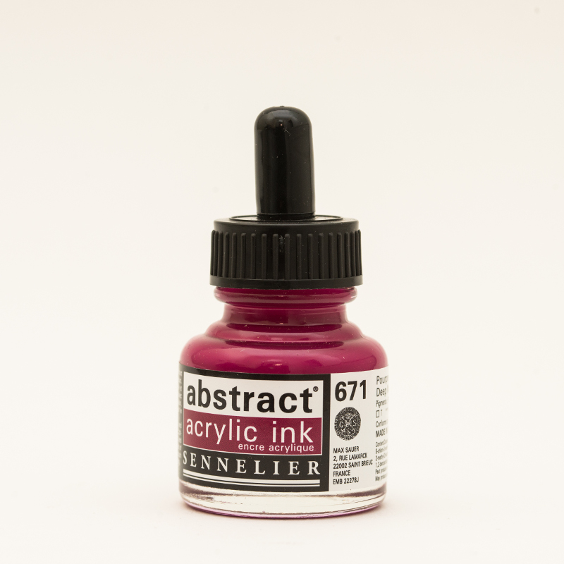 Image of Akrylfärg Sennelier Abstract Acrylic Ink 30 ml Deep Magenta 671 (3F) 134110671 3046451891450
