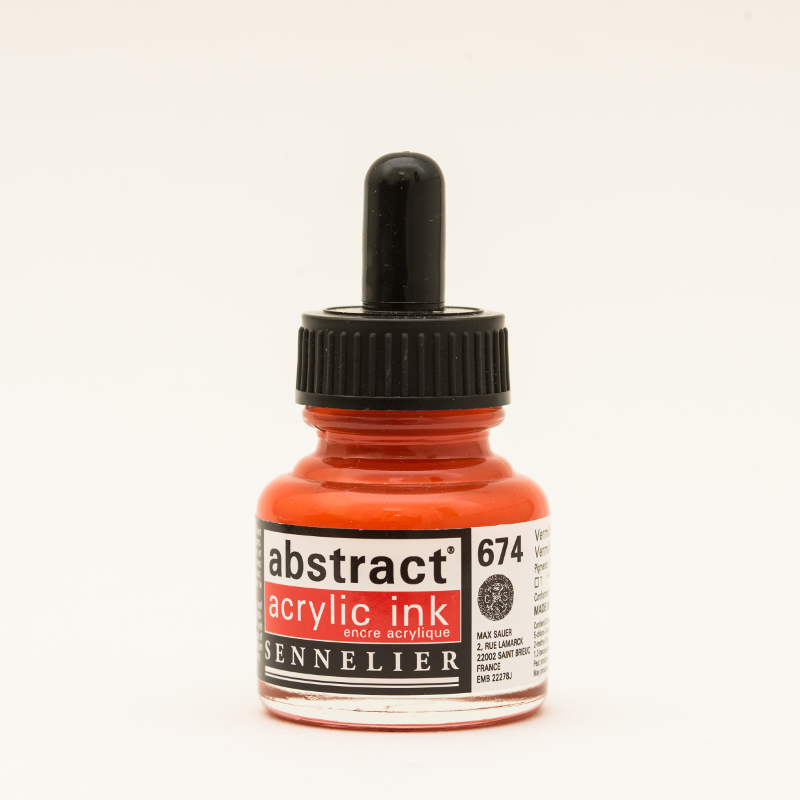 Image of Akrylfärg Sennelier Abstract Acrylic Ink 30 ml Vermilion 674 (3F) 134110674 3046451891405