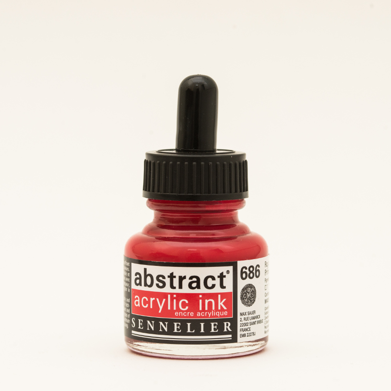Image of Akrylfärg Sennelier Abstract Acrylic Ink 30 ml Primary Red 686 (3F) 134110686 3046451891443