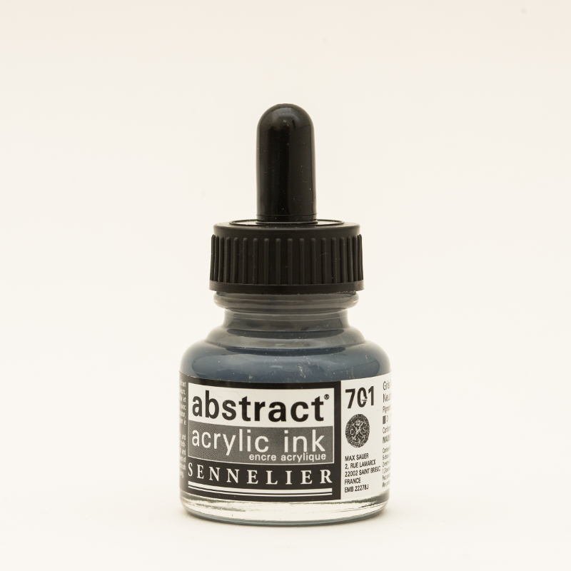Image of Akrylfärg Sennelier Abstract Acrylic Ink 30 ml Neutral Grey 701 (3F) 134110701 3046451891672