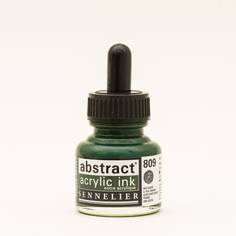 Image of Akrylfärg Sennelier Abstract Acrylic Ink 30 ml Hooker's Green 809 (3F) 134110809 3046451891573