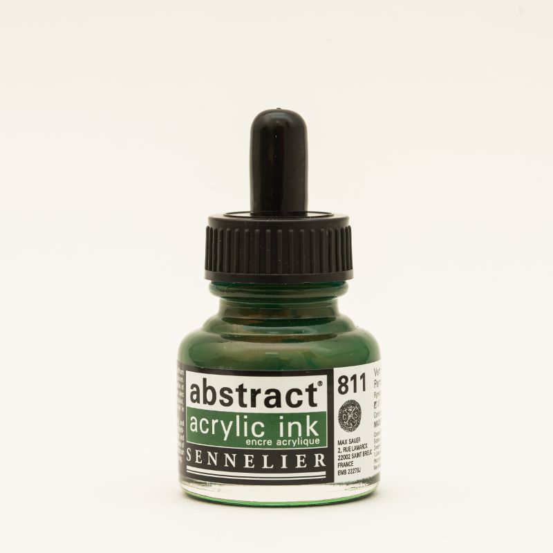 Image of Akrylfärg Sennelier Abstract Acrylic Ink 30 ml Permanent Green Light 811 (3F) 134110811 3046451891580