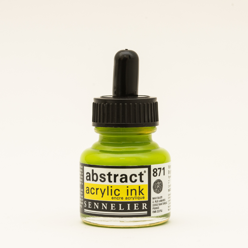 Image of Akrylfärg Sennelier Abstract Acrylic Ink 30 ml Bright Yellow Green 871 (3F) 134110871 3046451891597