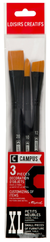 Image of Syntetpenselset Campus 3 Hobby brushes XL  (3F) 1041700 3046450016885