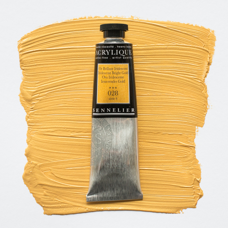 Image of Akrylfärg Sennelier 60ml Iridescent Bright Gold S4 028 (3F) 120021028 3046450063988