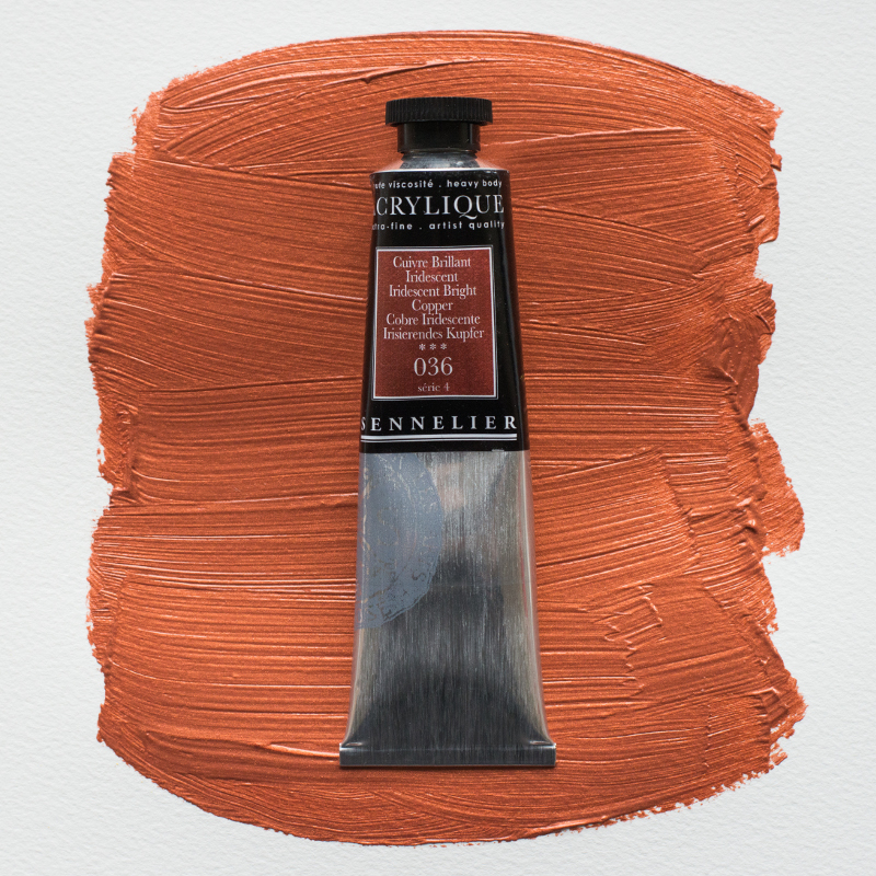 Image of Akrylfärg Sennelier 60ml Iridescent Bright Copper S4 036 (3F) 120021036 3046450064756