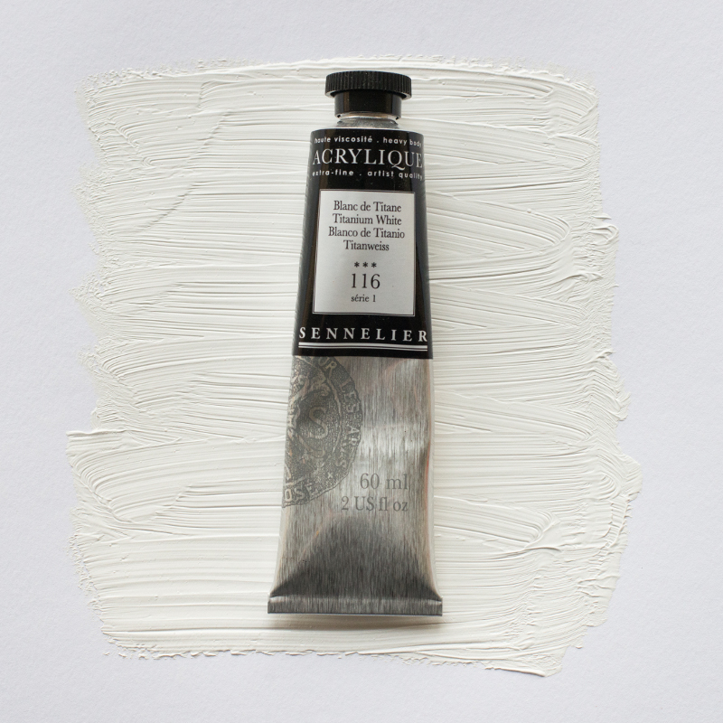 Image of Akrylfärg Sennelier 60ml Titanium White S1 116 (3F) 120021116 3046450063995