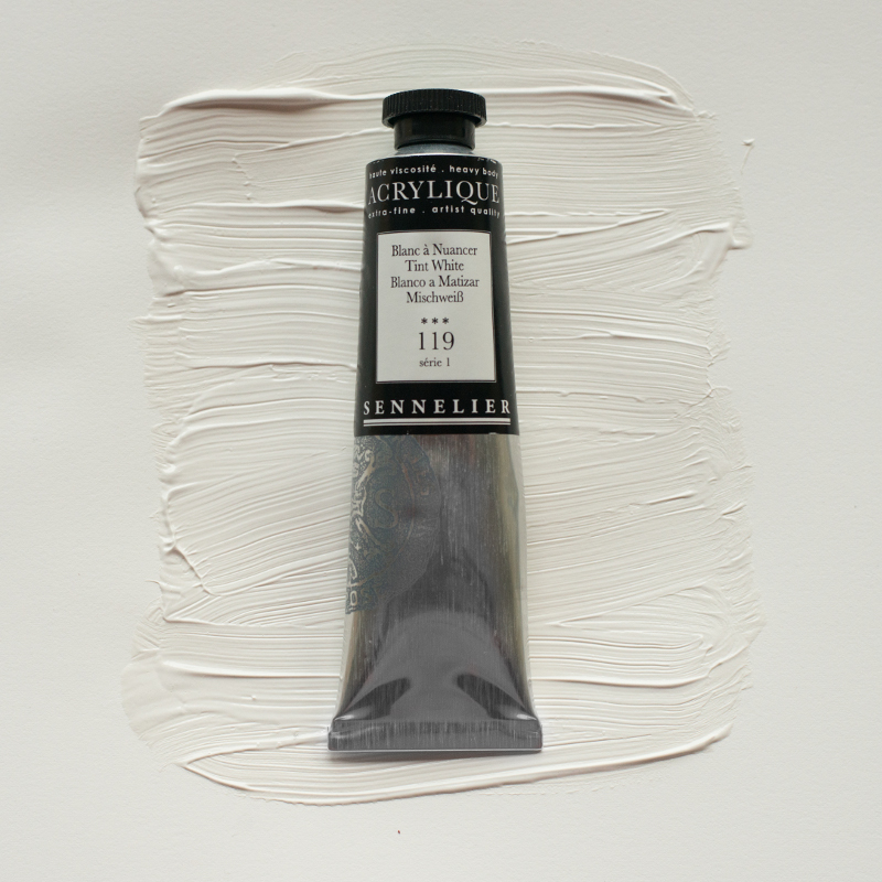 Image of Akrylfärg Sennelier 60ml Tint White S1 119 (3F) 120021119 3046450064008
