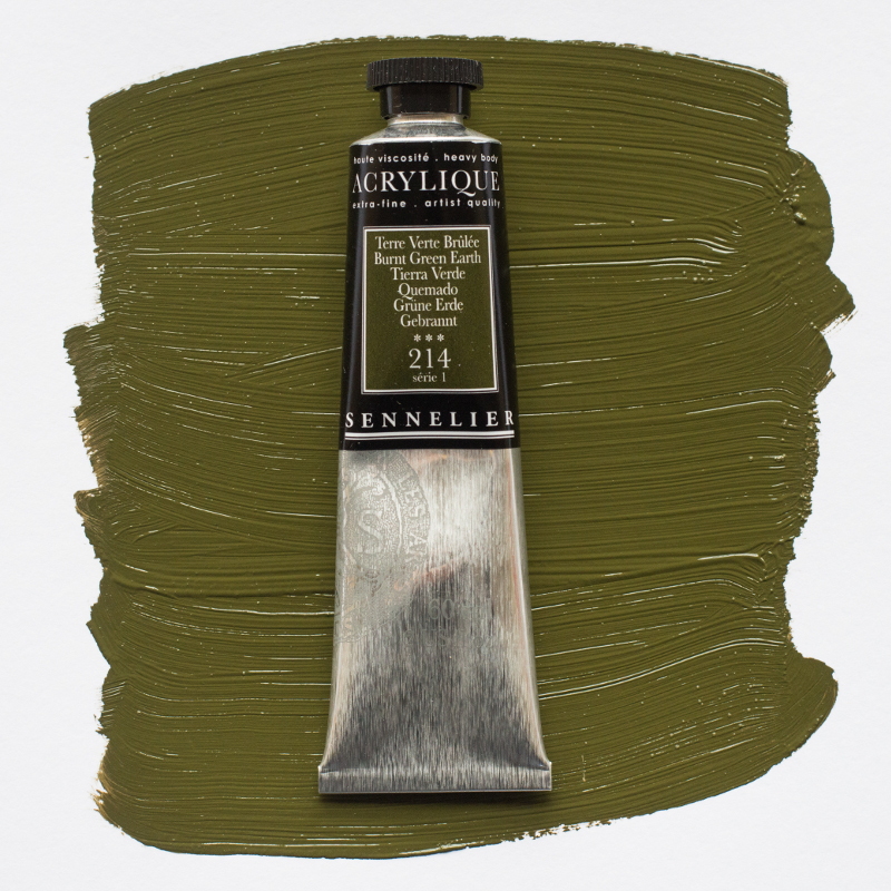 Image of Akrylfärg Sennelier 60ml Burnt Green earth S1 214 (3F) 120021214 3046450064084