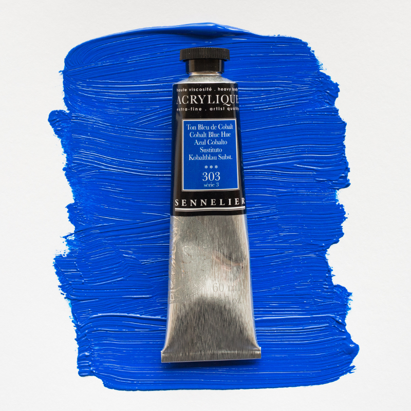 Image of Akrylfärg Sennelier 60ml Cobalt Blue Hue S3 303 (3F) 120021303 3046450064596
