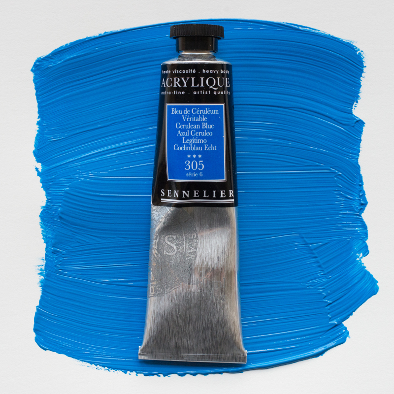 Image of Akrylfärg Sennelier 60ml Cerulean Blue S6 305 (3F) 120021305 3046450065074